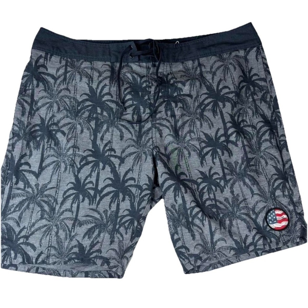 TravisMathew Palm Tree Board Shorts Men's Size 40 Stretch Swim Golf
